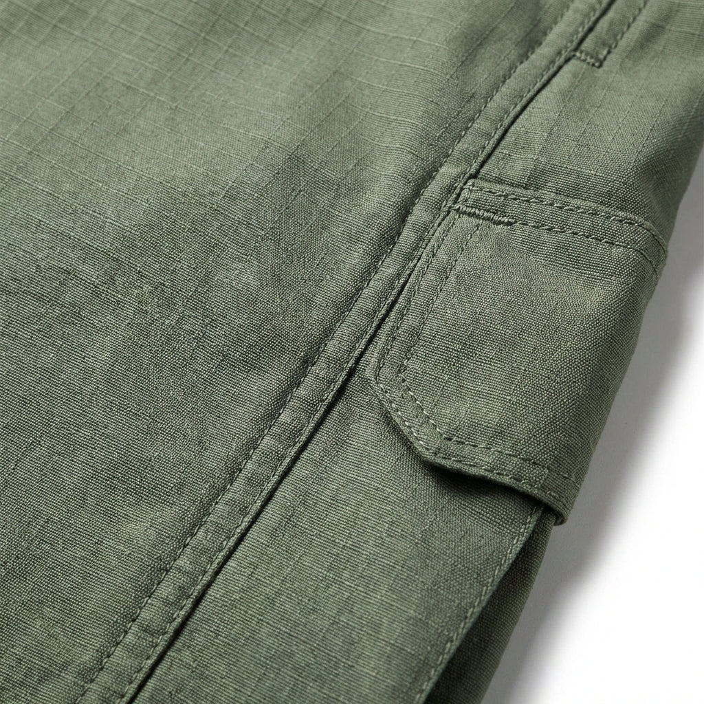 Bermudas Cargo Hombre Algodón Múltiples Bolsillos Cintura Elástica
