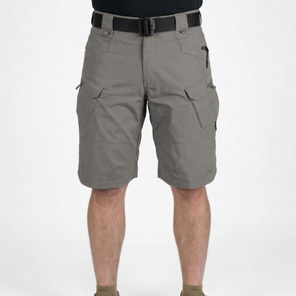 Bermudas Cargo Hombre Algodón Múltiples Bolsillos Cintura Elástica