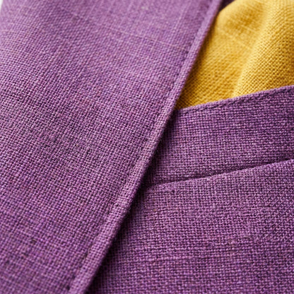 Blazer Hombre con Solapa Clásica y Bolsillo con Pañuelo Smart Casual