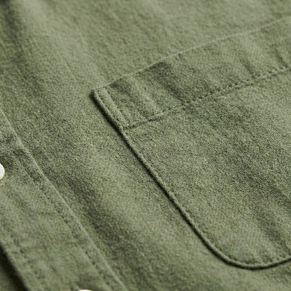 Camisa Hombre Algodón Poliéster Cuello Button-Down Manga Larga
