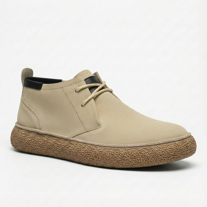Botines Chukka Hombre Piel Cordones Suela Texturizada Casual