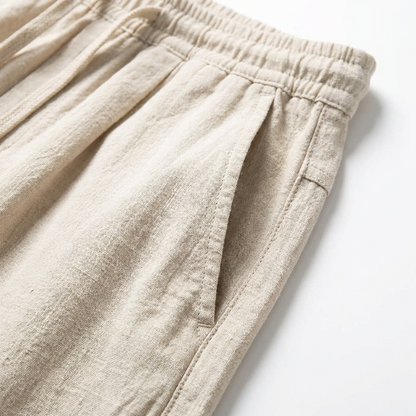 Pantalones Harem Hombre de Algodón Cintura Elástica Ajustable