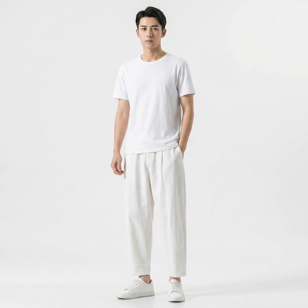 Pantalones Harem Hombre de Algodón Cintura Elástica Ajustable - Mavetta