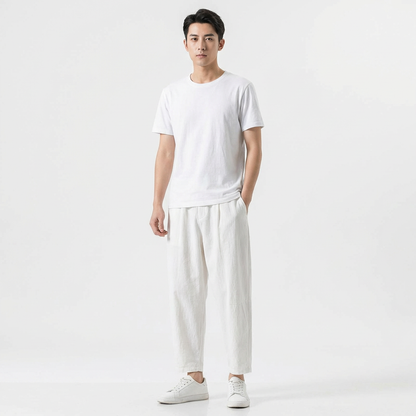 Pantalones Harem Hombre de Algodón Cintura Elástica Ajustable - Mavetta