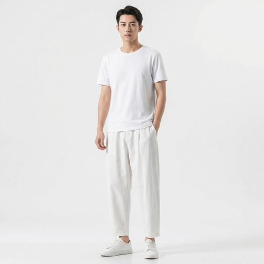 Pantalones Harem Hombre de Algodón Cintura Elástica Ajustable - Mavetta