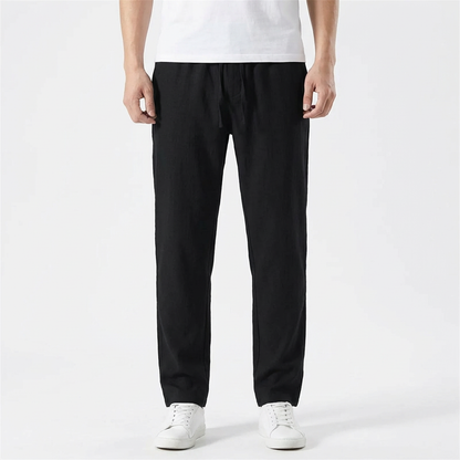 Pantalón Hombre Algodón Cintura con Cordón Pernera Recta Casual
