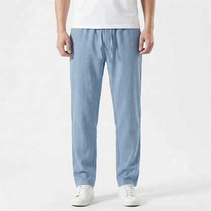 Pantalón Hombre Algodón Cintura con Cordón Pernera Recta Casual