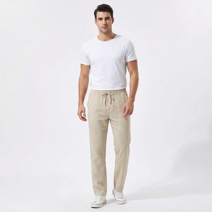 Pantalón Hombre Algodón Cintura con Cordón Pernera Recta Casual - Mavetta
