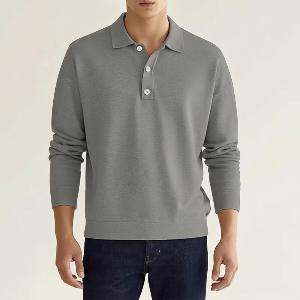Polo Hombre Algodón Cuello Clásico Puños Acanalados Casual