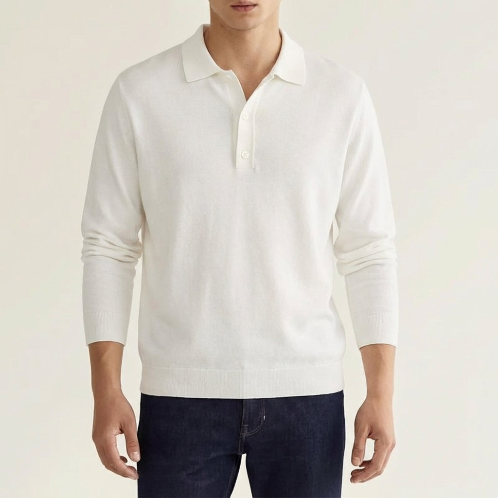 Polo Hombre Algodón Cuello Clásico Puños Acanalados Casual