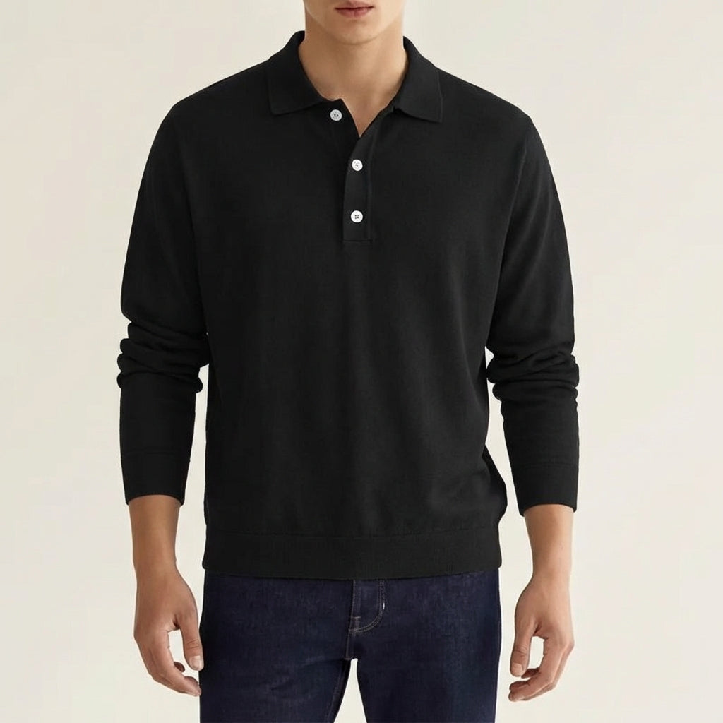 Polo Hombre Algodón Cuello Clásico Puños Acanalados Casual