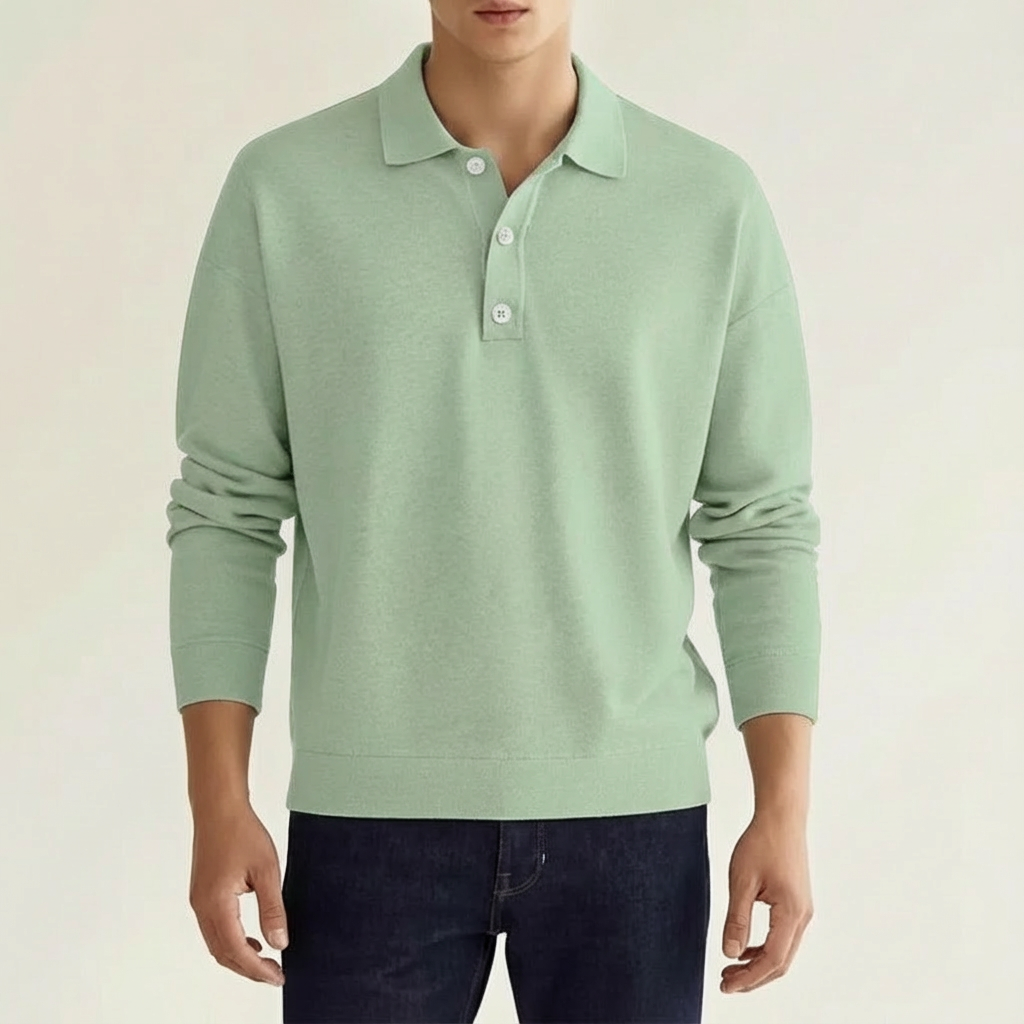 Polo Hombre Algodón Cuello Clásico Puños Acanalados Casual