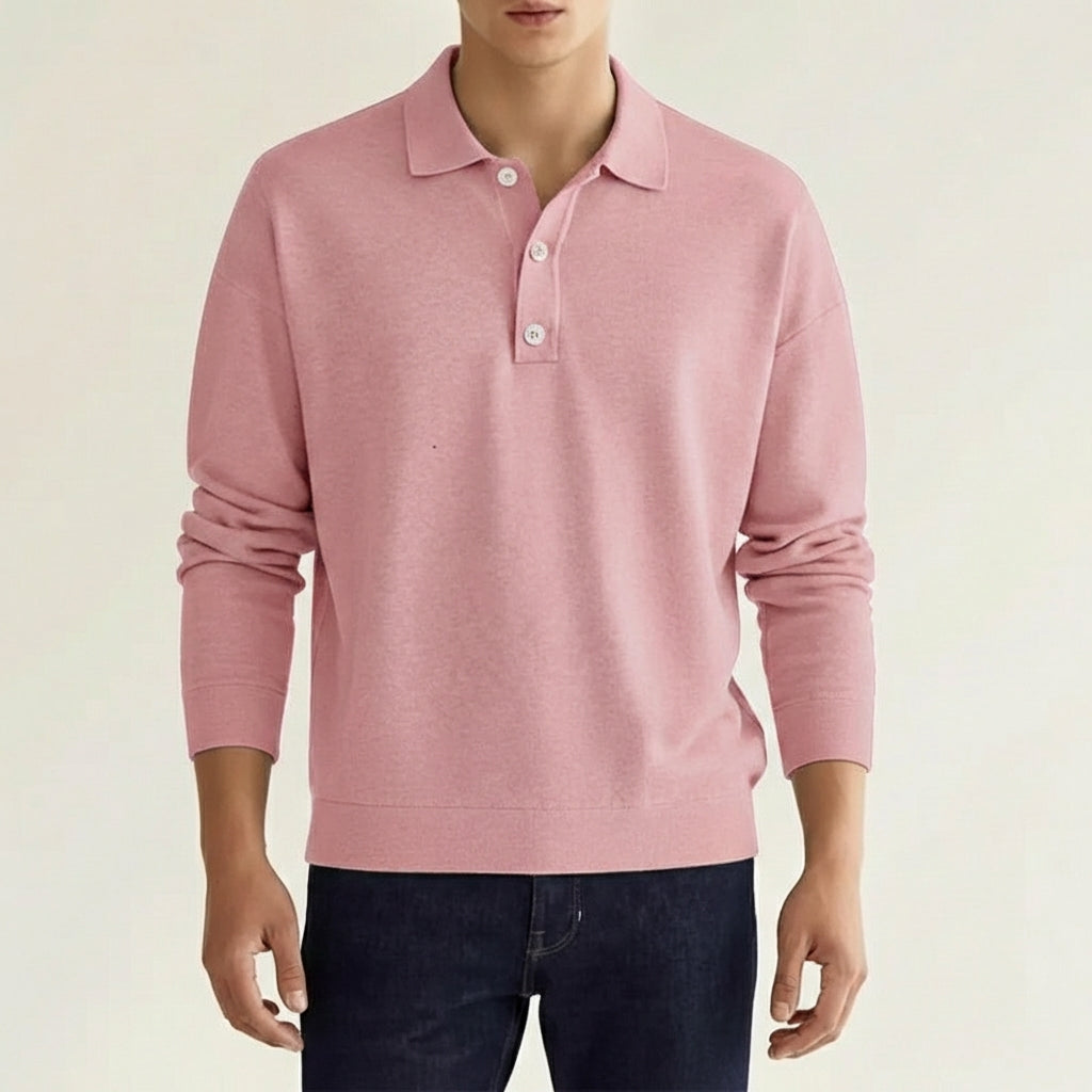 Polo Hombre Algodón Cuello Clásico Puños Acanalados Casual