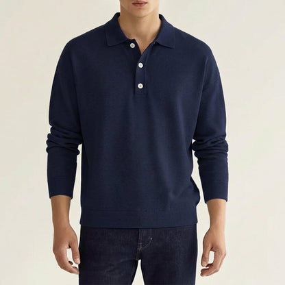 Polo Hombre Algodón Cuello Clásico Puños Acanalados Casual