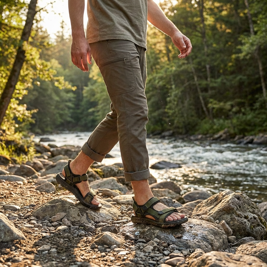 Sandalias Hombre con Tiras Ajustables y Suela Deportiva Outdoor