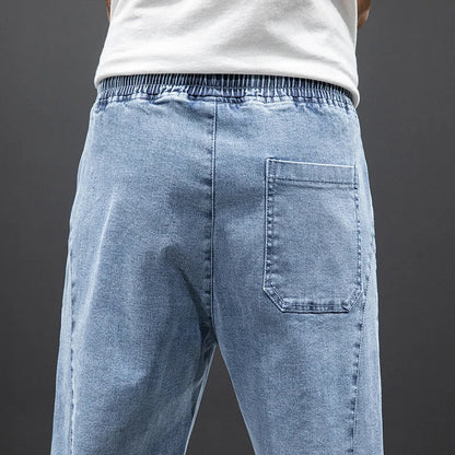 Pantalones Jogger Hombre de Mezclilla con Cordón Ajustable
