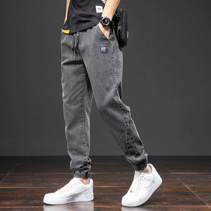 Pantalones Jogger Hombre de Mezclilla con Cordón Ajustable
