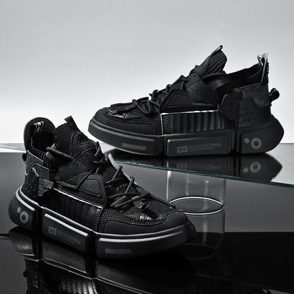 Zapatillas Deportivas Hombre Diseño Futurista Suela Gruesa