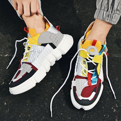 Zapatillas Deportivas Hombre Diseño Futurista Suela Gruesa