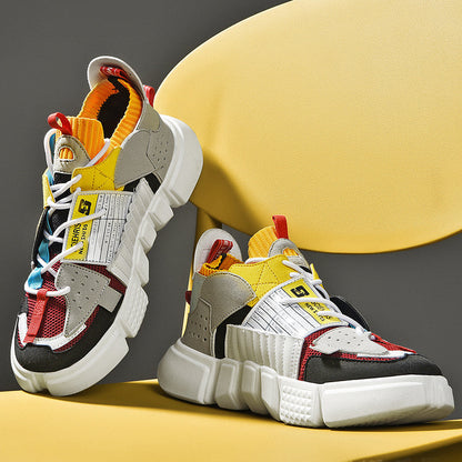 Zapatillas Deportivas Hombre Diseño Futurista Suela Gruesa