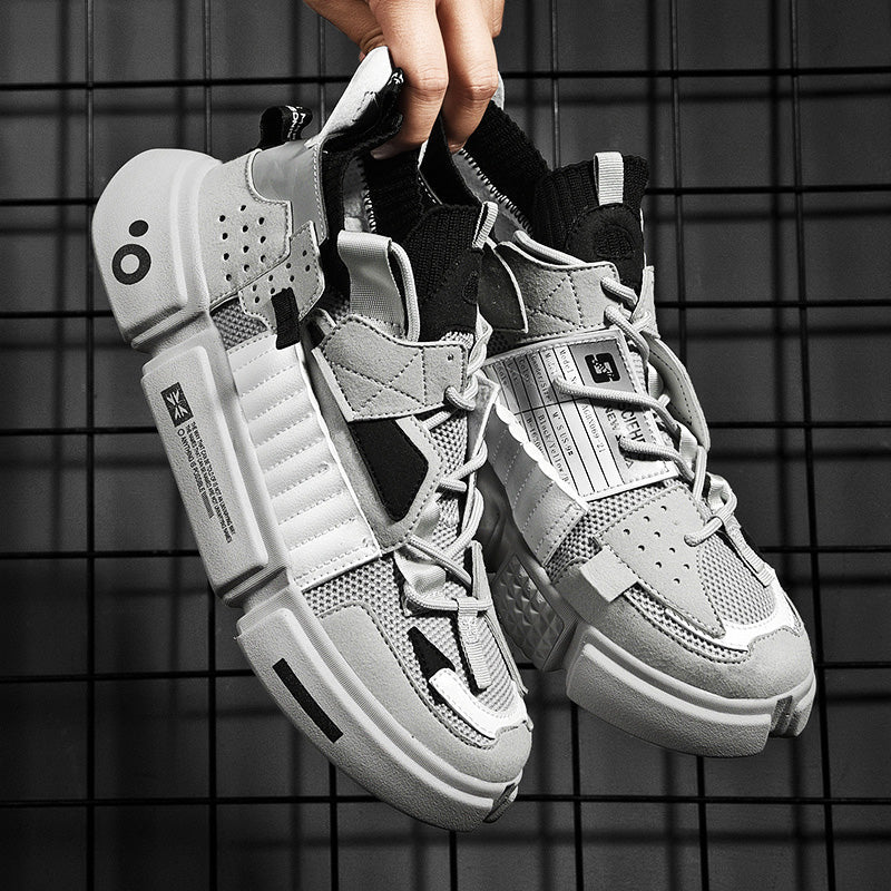 Zapatillas Deportivas Hombre Diseño Futurista Suela Gruesa