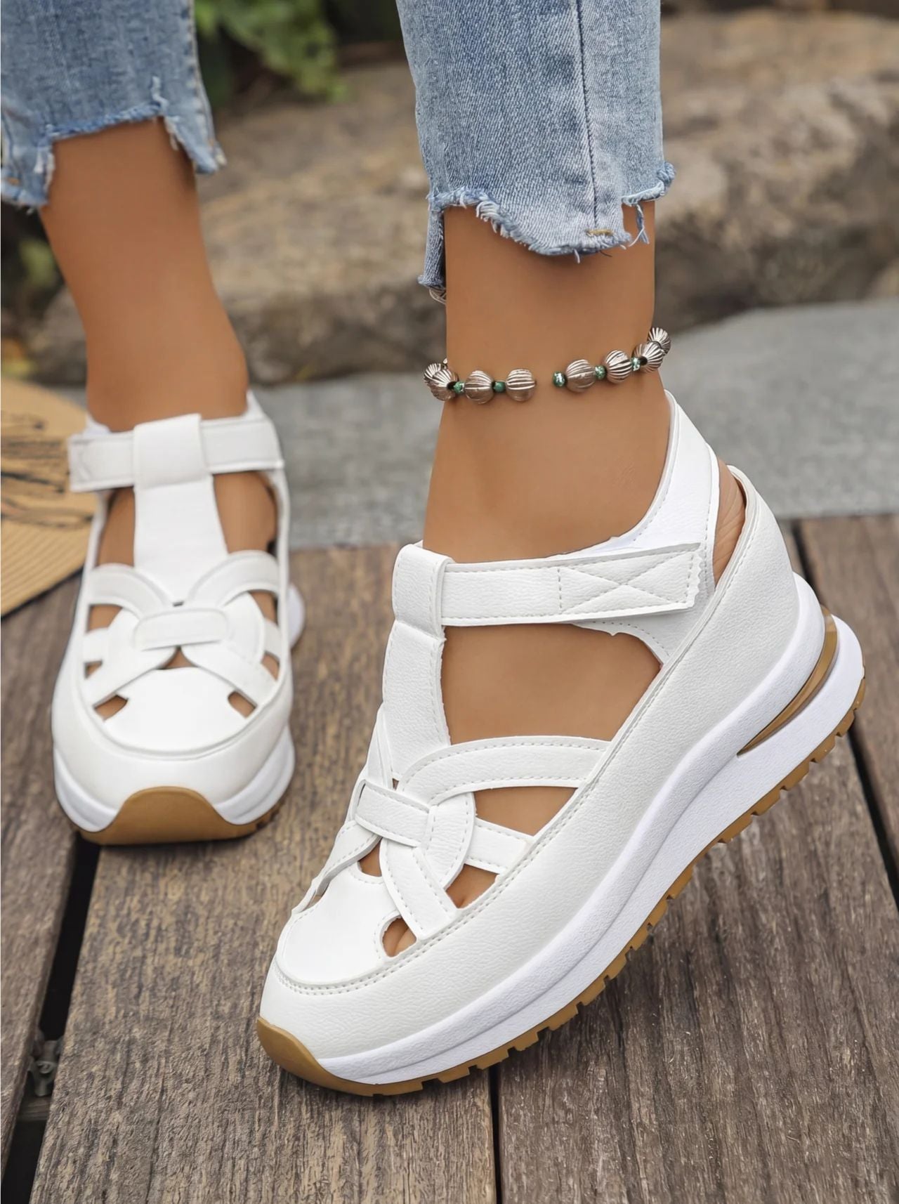 Sandalias Mujer de Cuña Comodas Ajuste Confortable