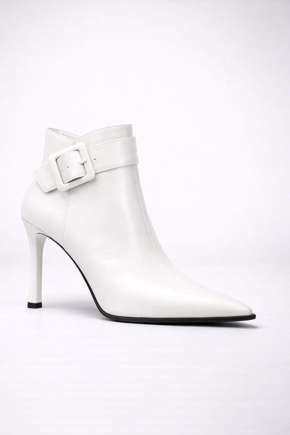 Botines Mujer Tacón Hebilla Oversize Ajuste Comodo
