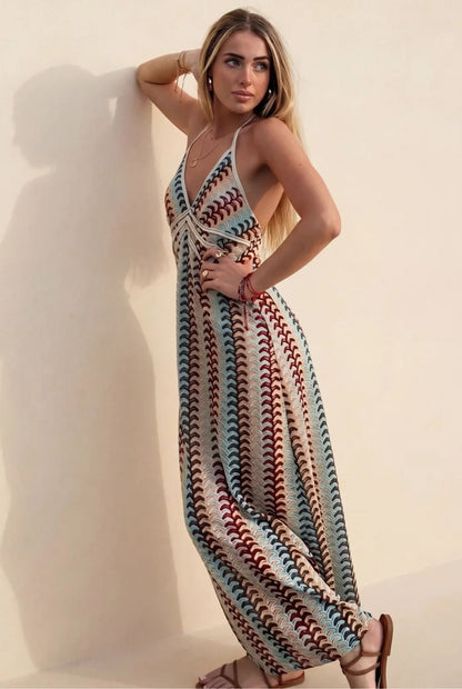 Vestido largo Mujer de crochet ajustado - Mavetta