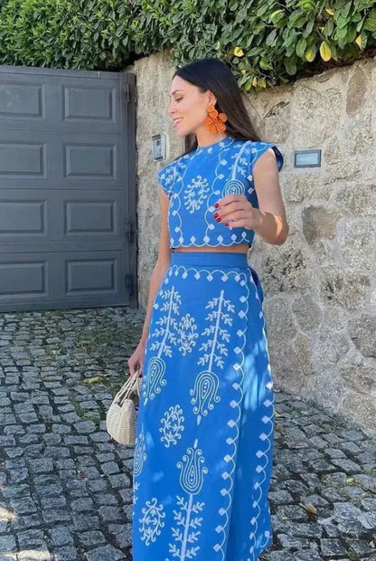 Conjunto Mujer de y Falda Estampados Ajuste Casual