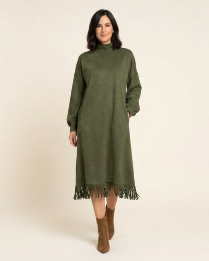 Vestido Mujer Fluido de Ante Sintético - Mavetta