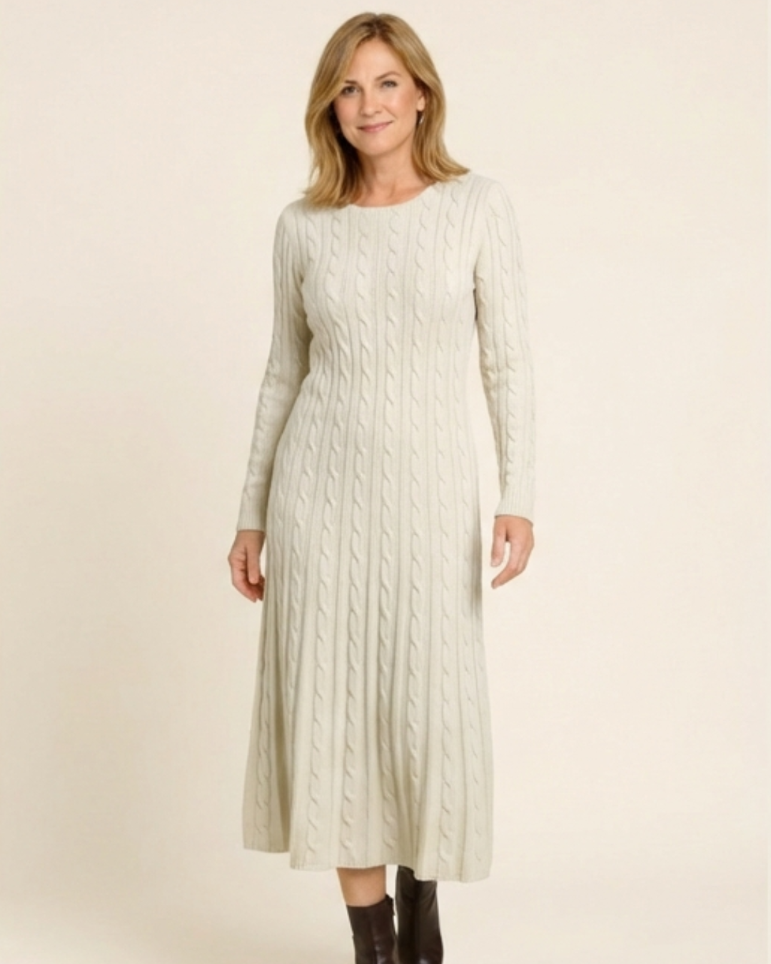 Vestido largo Mujer de punto trenzado elegante - Mavetta