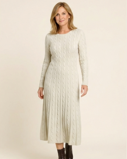 Vestido largo Mujer de punto trenzado elegante - Mavetta