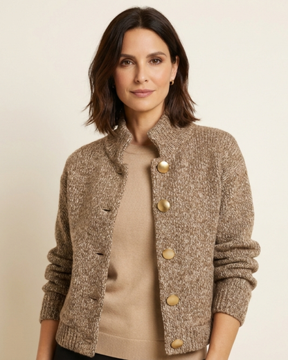 Chaqueta Mujer Texturizada con Botones Grandes Ajuste Elegante - Mavetta