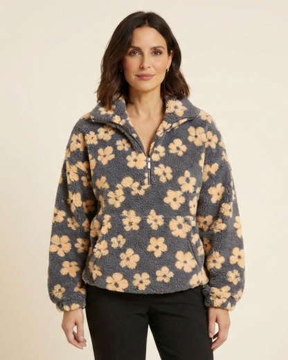 Sudadera Mujer Polar Estampado Floral Ajuste Comodo - Mavetta