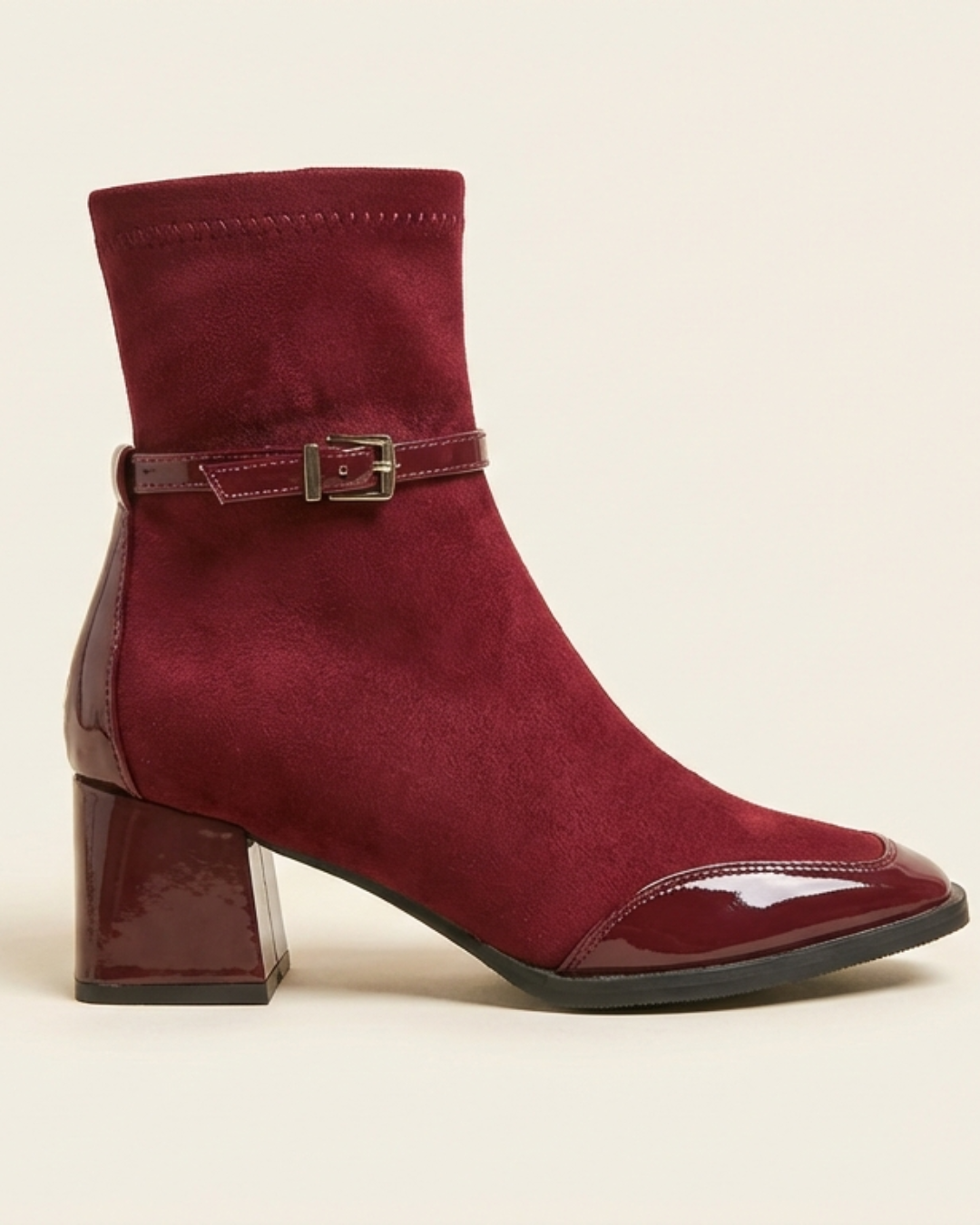 Botines Mujer efecto ante con hebilla ajustable - Mavetta