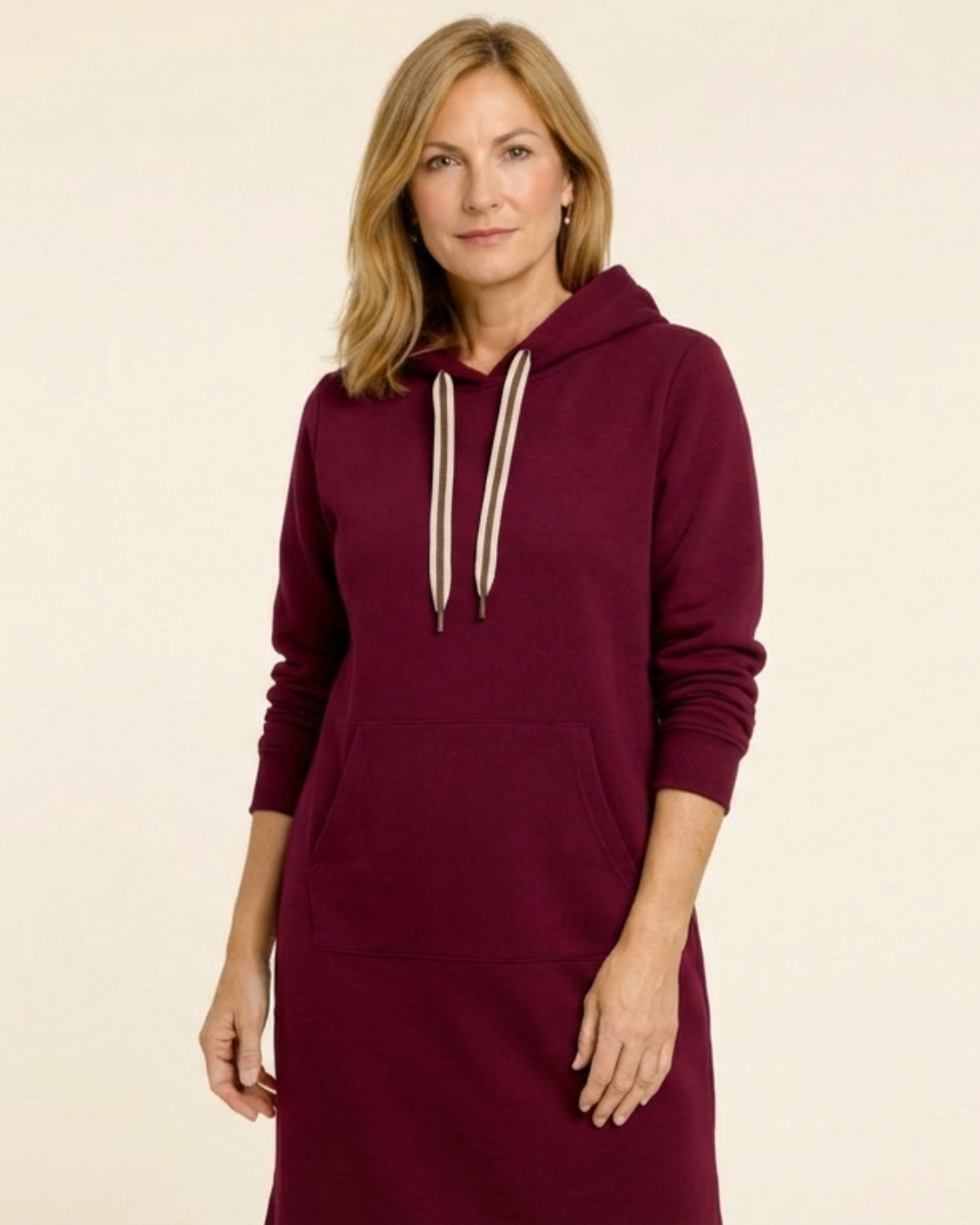 Sudadera larga mujer con capucha estilo oversized - Mavetta