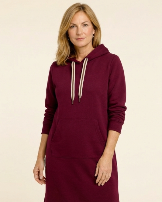 Sudadera larga mujer con capucha estilo oversized - Mavetta