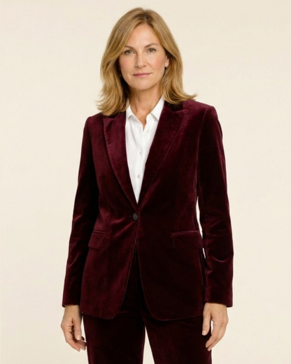 Blazer Mujer de Terciopelo Corte Elegante - Mavetta