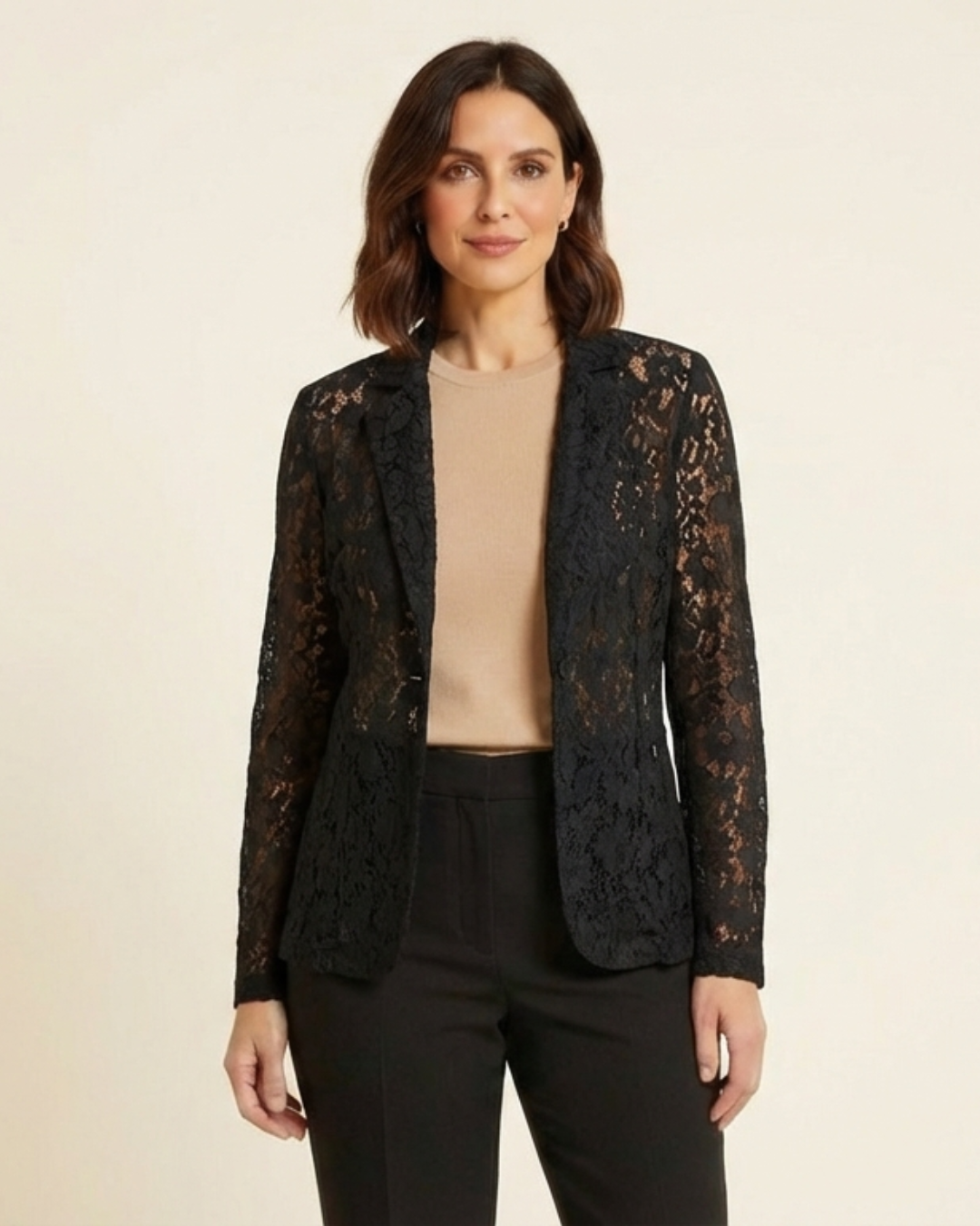 Blazer Mujer de Encaje Floral Ajuste Clásico - Mavetta