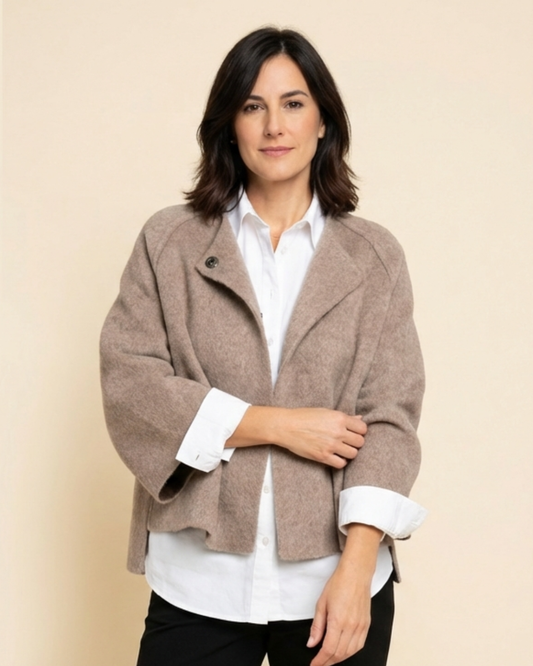 Chaqueta Mujer Suave Cuello Redondo - Mavetta
