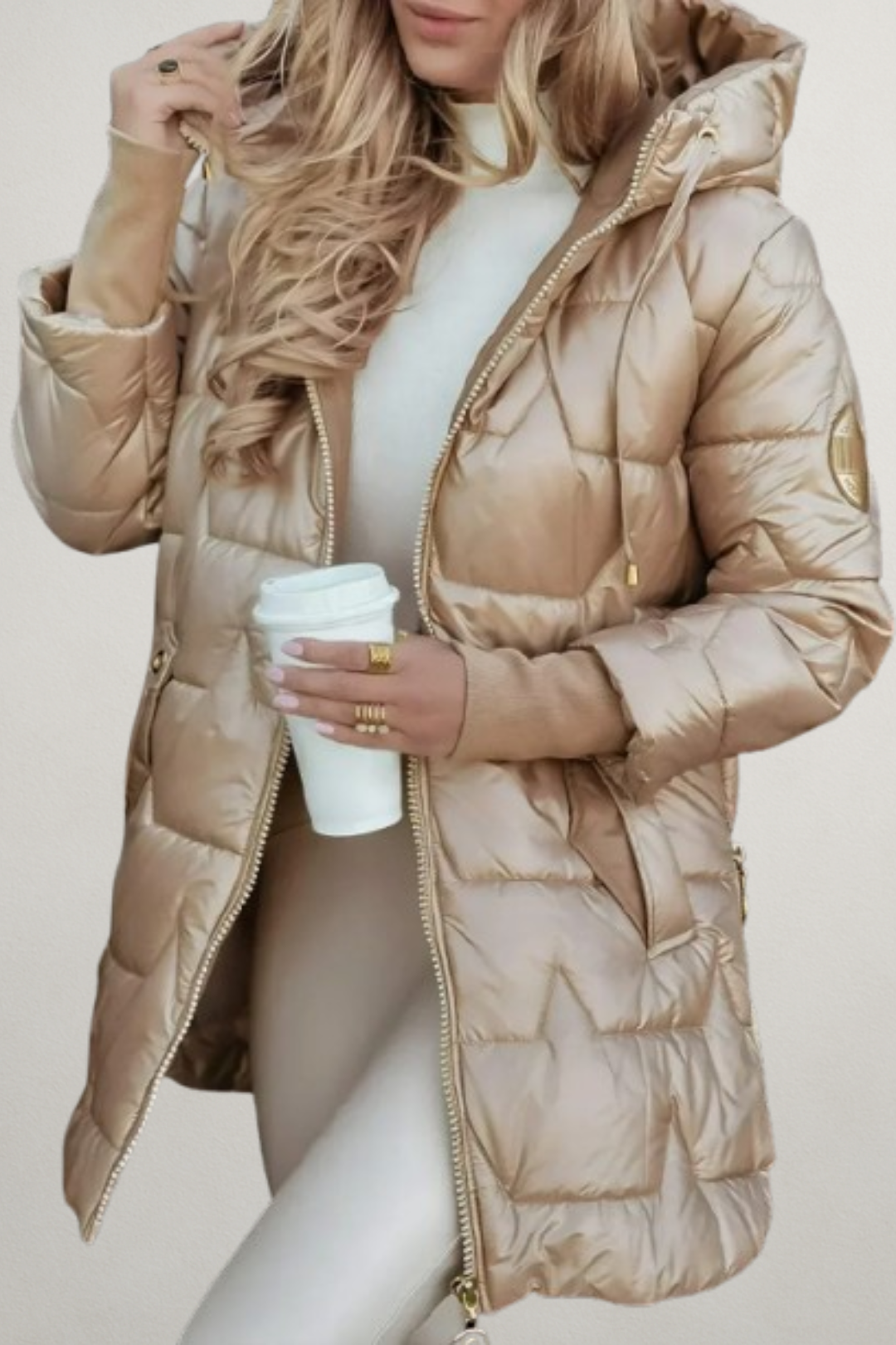 Abrigo Mujer Casual Elegante Corte Recto