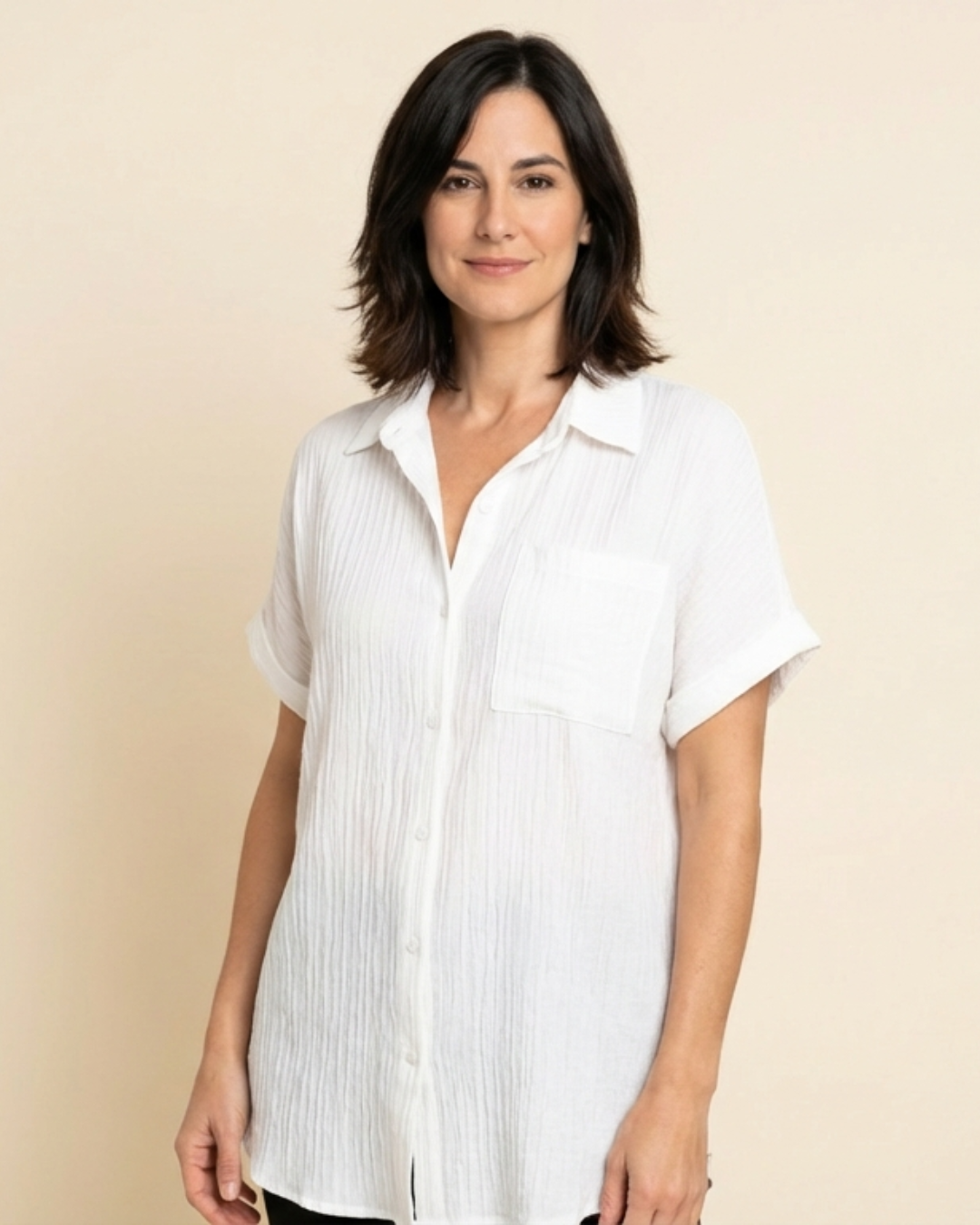 Blusa Mujer Casual Suelta con Botones - Mavetta