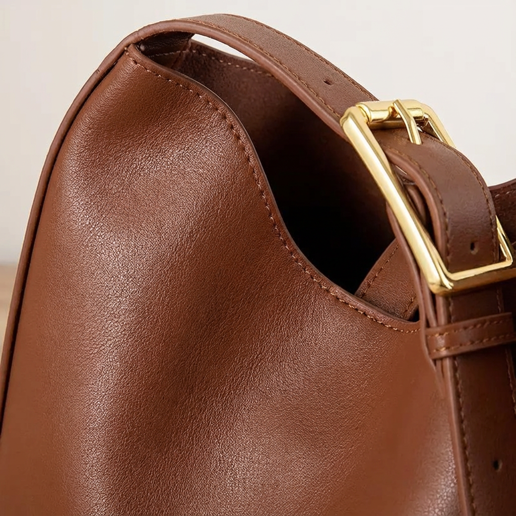 Bolso Hobo Mujer de Cuero Sintético Detalle Hebilla Hombro