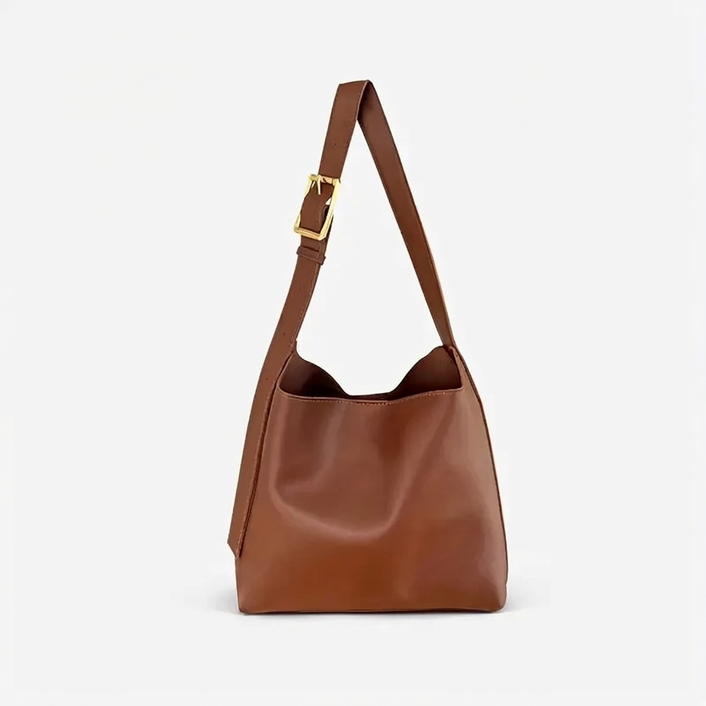 Bolso Hobo Mujer de Cuero Sintético Detalle Hebilla Hombro - Mavetta