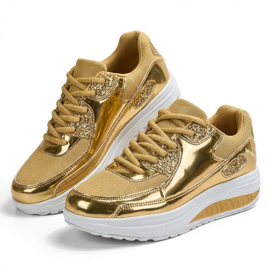 Zapatillas Mujer Plataforma Brillantes Glitter - Mavetta