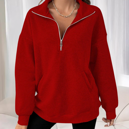 Jersey Mujer Polar con Cremallera Ajuste Regular