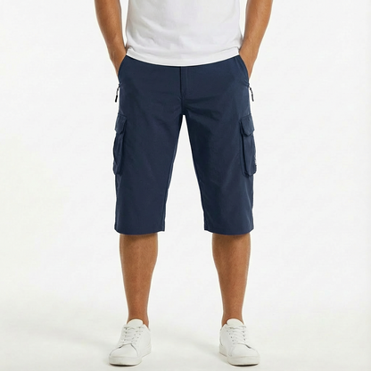Pantalones Cortos Cargo Hombre Algodón Ajuste Utilitario