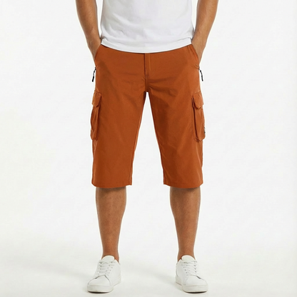 Pantalones Cortos Cargo Hombre Algodón Ajuste Utilitario