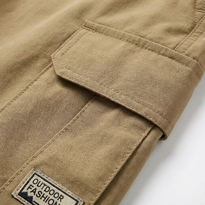 Pantalones Cortos Cargo Hombre Algodón Ajuste Utilitario
