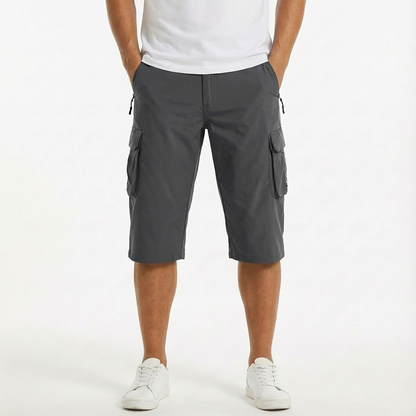 Pantalones Cortos Cargo Hombre Algodón Ajuste Utilitario
